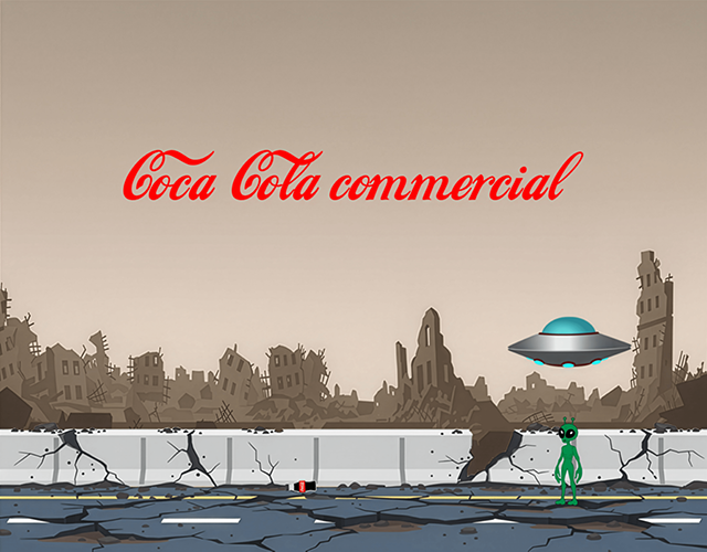Coca Cola commercial concept thumbnail.